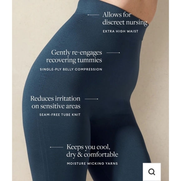 BLANQI Highwaist Postpartum + Nursing Support Seamless Leggings in Storm Medium - Picture 4 of 8